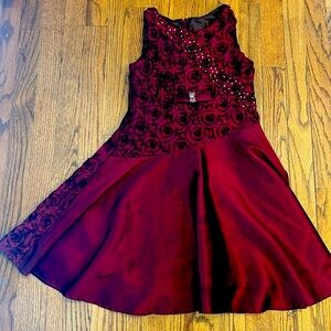 Girls maroon size 10 dress by Isabella and Chloe